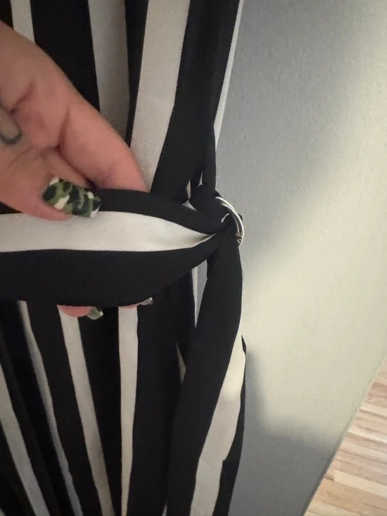 Killstar Black and White Vertical Stripe Maxi Dress - Picture 8 of 12